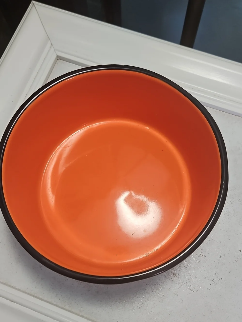 Rae Dunn Howloween Black Exterior with Orange Interior Bowl